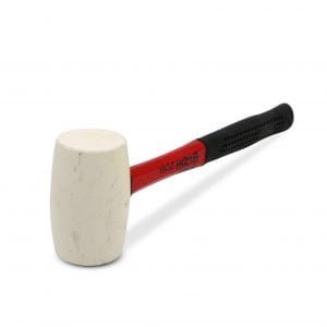 Rubber Hammer with Fiber Handle – Red/White
