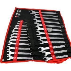 25 Pieces Combination Spanner Set – Black/Red, 6 to 32 mm