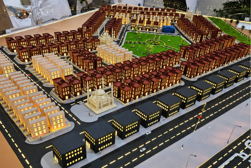 Masterplan scale model for large-scale development in Dubai
